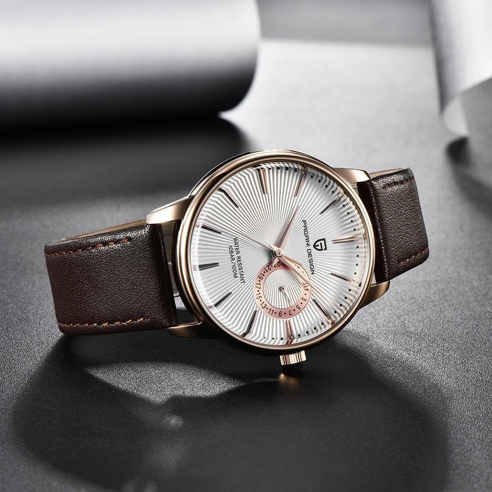 Mens Leather Banded Quartz Watch