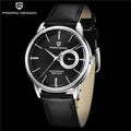 Mens Leather Banded Quartz Watch