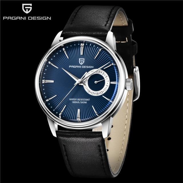 Mens Leather Banded Quartz Watch