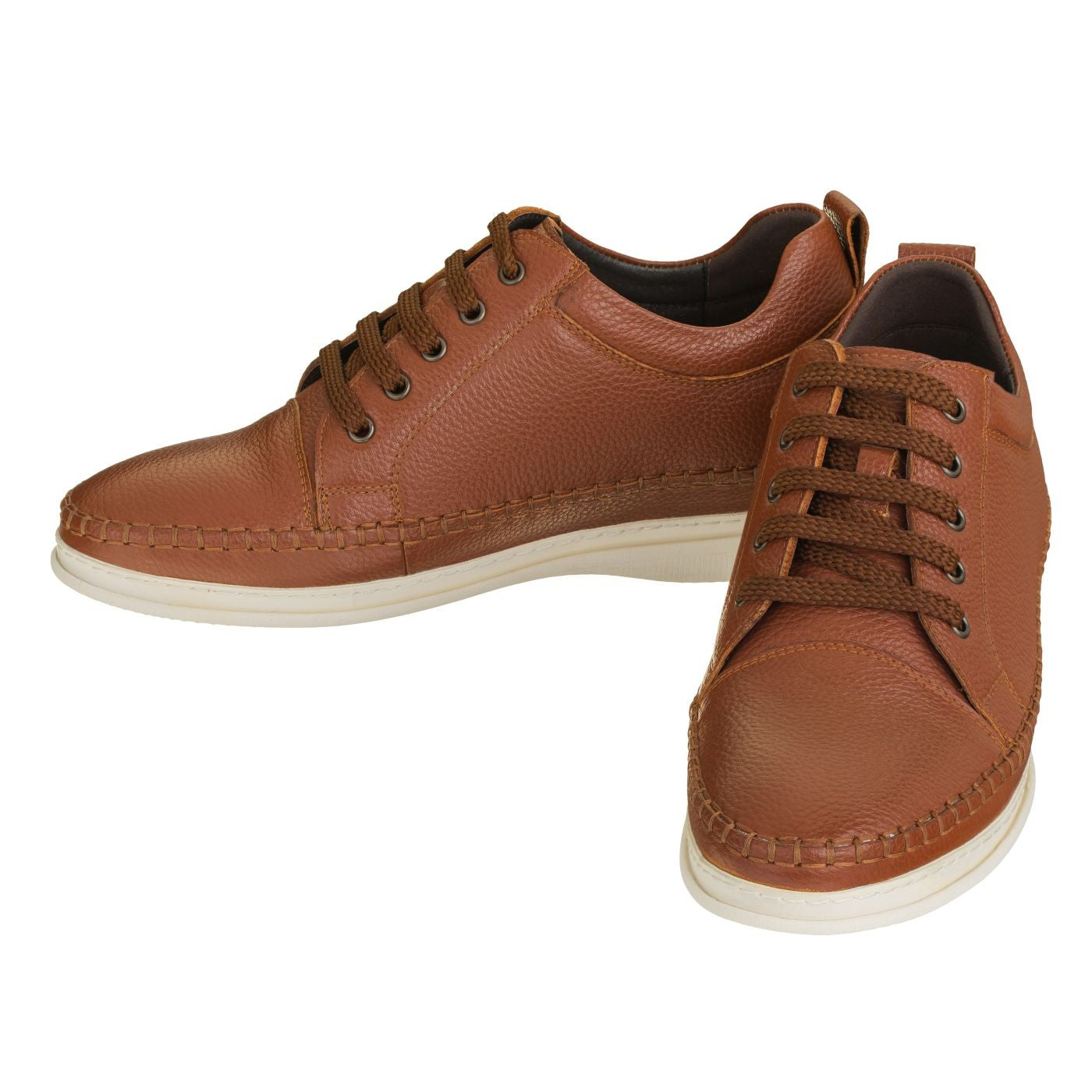 Mens 3 Inch Lift Leather Sneaker