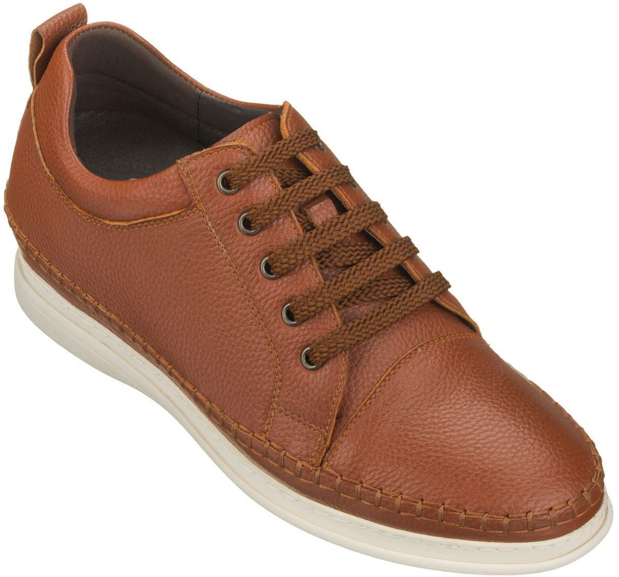 Mens 3 Inch Lift Leather Sneaker