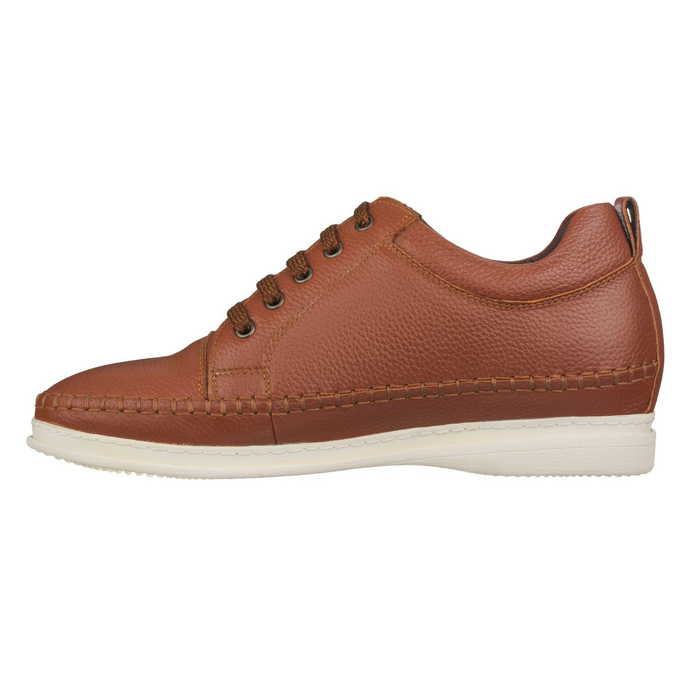 Mens 3 Inch Lift Leather Sneaker