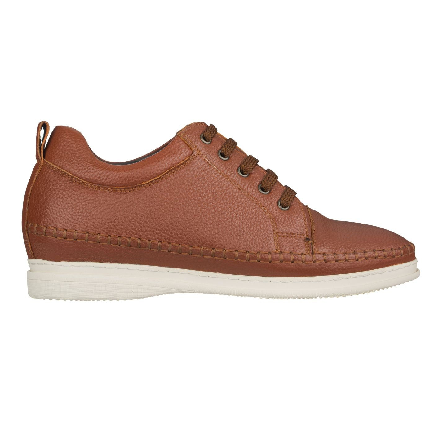 Mens 3 Inch Lift Leather Sneaker