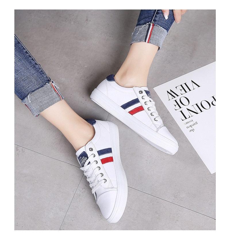 Womens Leather Tennis Shoe
