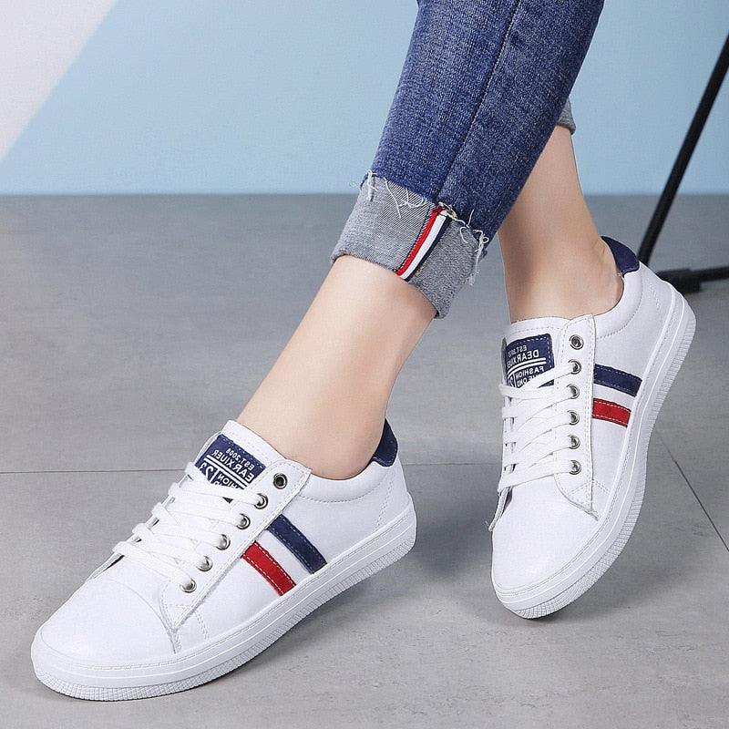 Womens Leather Tennis Shoe