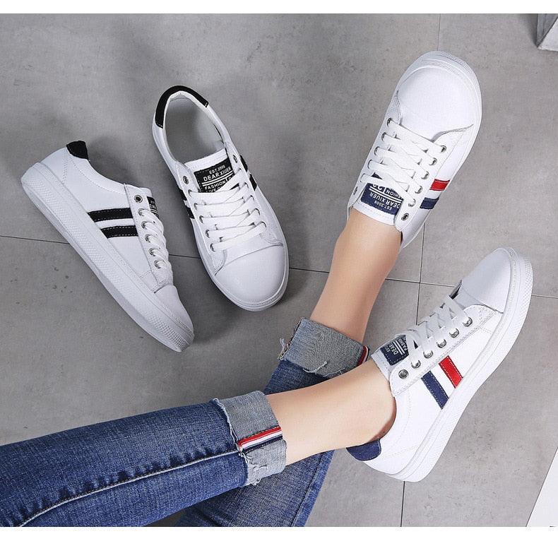 Womens Leather Tennis Shoe