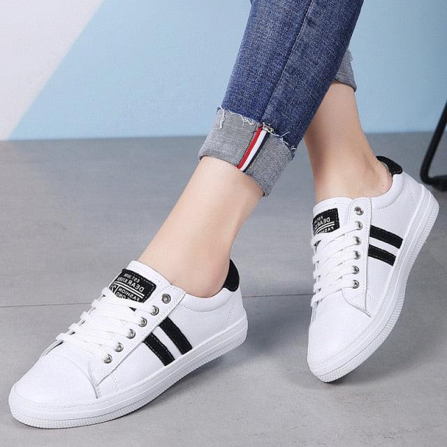 Womens Leather Tennis Shoe